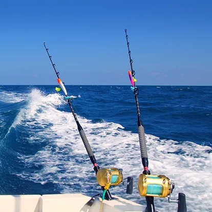 Fishing boat and saltwater reels